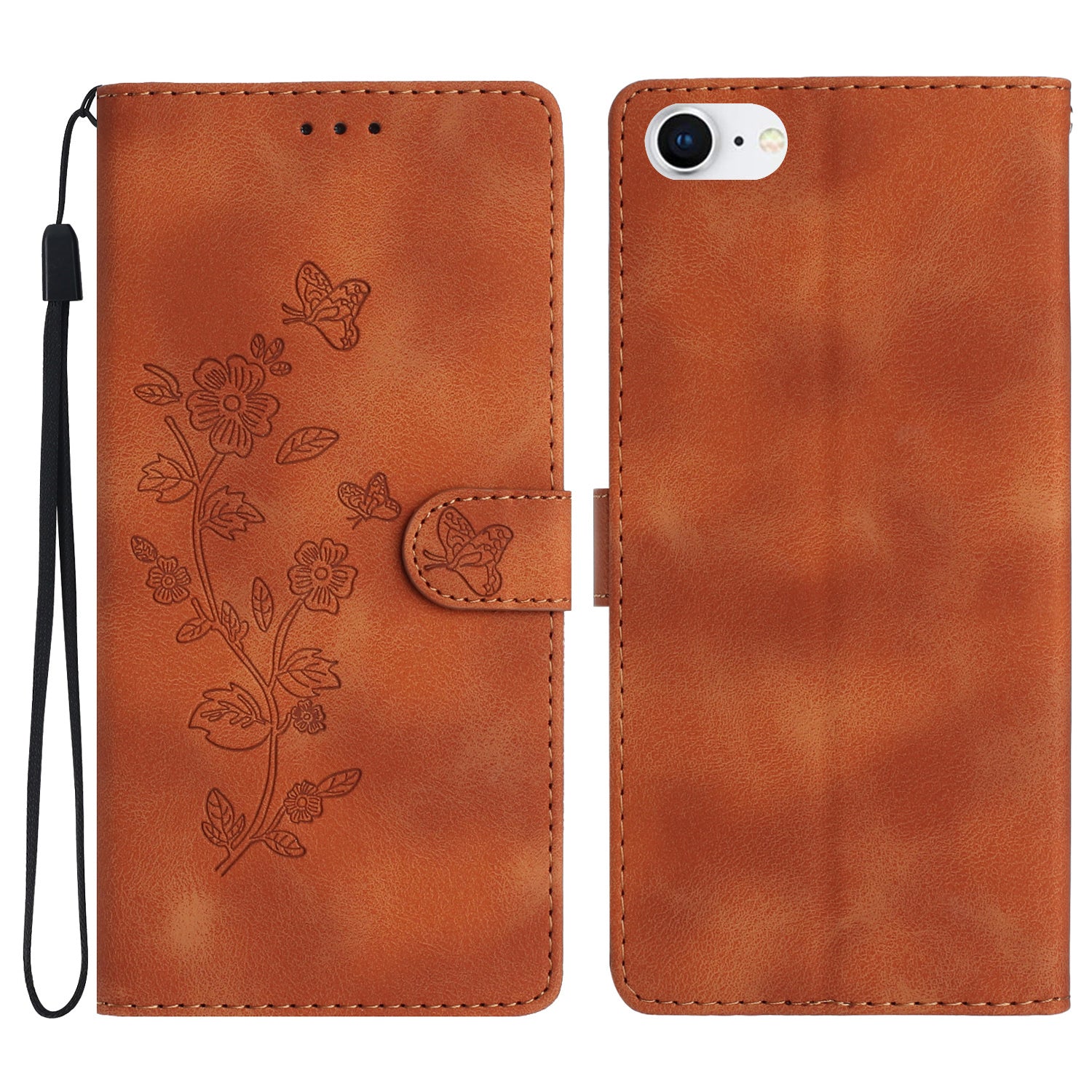 Phone Case for iPhone 6 6s 7 8 SE (2020) Flower Imprint PU Leather Cover with Wallet Stand Phone Case for iPhone 6 6s 7 8 SE (2020) Flower Imprint PU Leather Cover with Wallet Stand